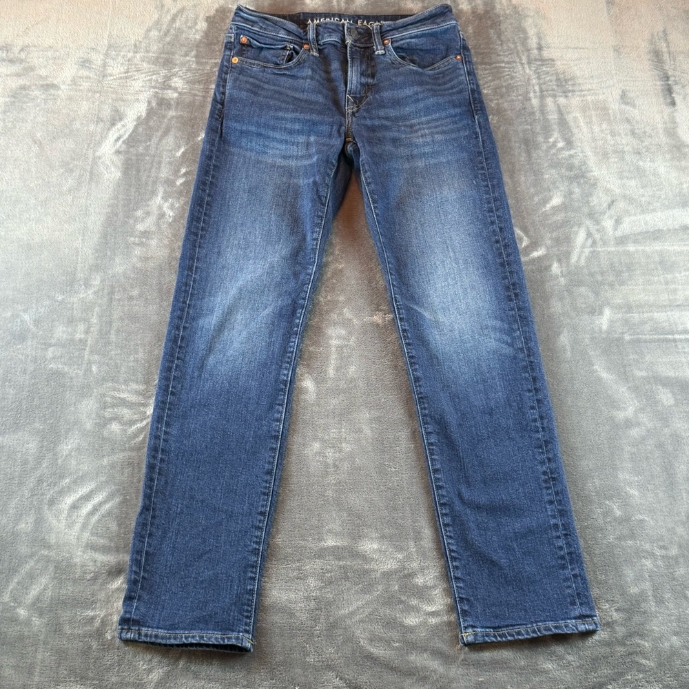 American Eagle Men's‎ Jeans Size 28X32 Slim Straight Airflex+ Dark Wash